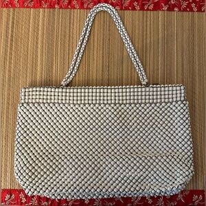 Whiting and Davis Cream Alumesh Aluminum Mesh Woven Bag